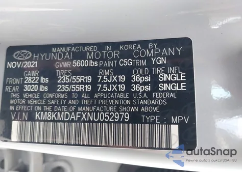 2022 Hyundai Ioniq 5 Se z USA, uszkodzony, nr VIN KM8KMDAFXNU052979